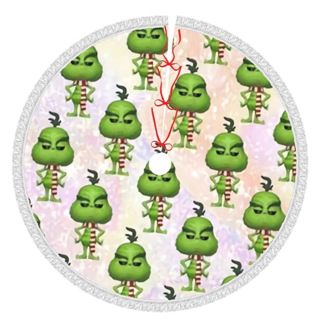 Faldas para árbol de Navidad Grin-Ch de 36 pulgadas, tapete para árbol de Navidad para fiestas de invierno, falda para árbol de Navidad para decoraciones navideñas rústicas