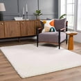 thumbnail image 3 of BoutiqueRugs Faina Cream Washable Shag Area Rug - Machine Washable - Cream - 4' x 5'7", 3 of 16