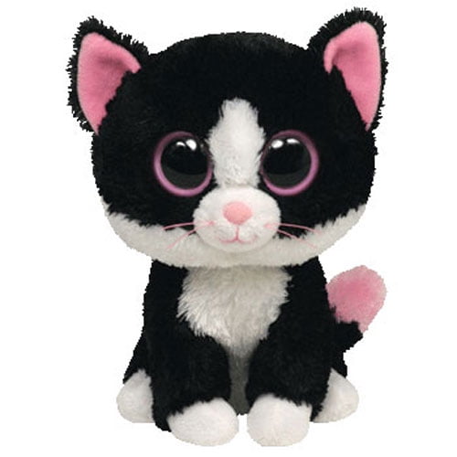 TY Beanie Boos - PEPPER the Black & White Cat (Solid Eye Color) (Regular Size - 6 inch)