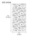 thumbnail image 4 of Oversized Beach Towel Extra Large Absorbent Microfiber Bath Towels Soft Quick Drying Mountains Waves Line Art 74"x37", 4 of 5
