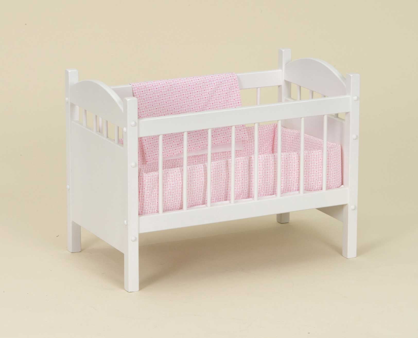 white doll crib