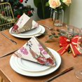thumbnail image 2 of Iauyy Satin Napkins Set of 1- Floral-bunny Illustration DIY Printing Decoration Cloth Napkin- Easy Care for Home/Party, 2 of 8