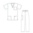 thumbnail image 4 of Sivvan Medical Uniform Scrub Set - V-Neck Scrub Top Drawstring Scrub Pants Unisex fit, 4 of 5