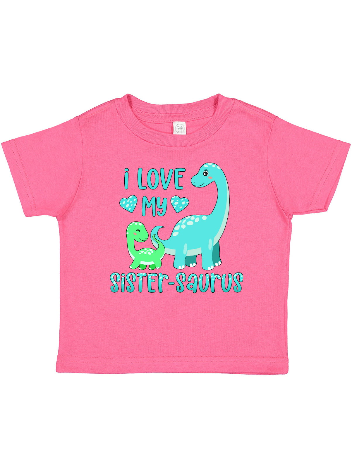 Sister Saurus Gift for Big Sister Girls T-Rex Toddler/Kids Long sleeve T-Shirt 
