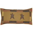 thumbnail image 1 of VHC Brands Stratton Primitive King Sham Tan Appliqued Cotton Star Hand Quilted Rectangle Bedroom Decor, 1 of 4
