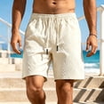 thumbnail image 2 of IhhxPro Men's Casual Shorts with Pockets Elastic Waist Board Men Quick Dry Swim Trunks Lightweight Loose Fit Summer Beach Activewear M-5XL, 2 of 9