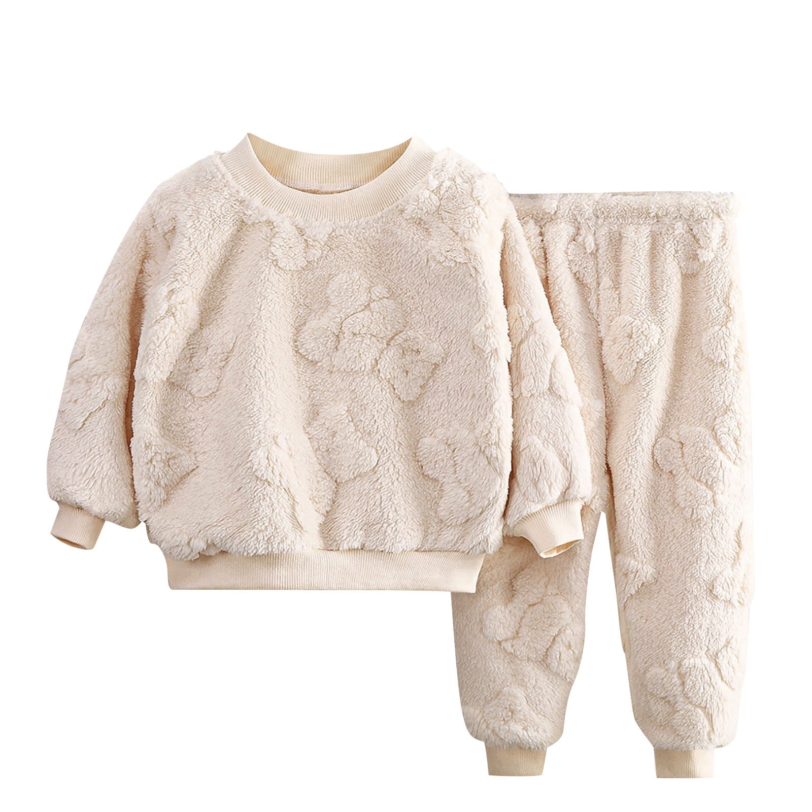 Sweat-shirt à Col Rond Doublé Polaire Pour Enfant - Chaud Et épais, Grande Taille Garçon/fille