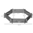 thumbnail image 6 of Raised Garden Bed Wood Elevated Above Ground Standing Planters Boxes Hexagon Outdoor for Vegetables Flower Plants Herb, Gray, 6 of 7