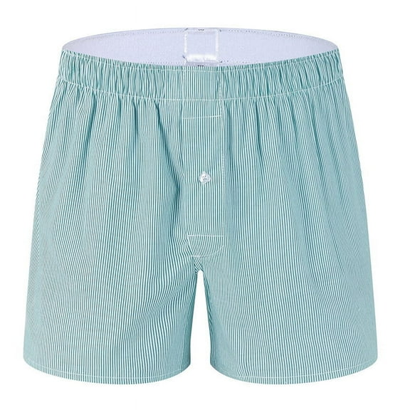 Jacenvly 2024 New Summer Mens Shorts Men Casual Plaid Solid Elastic Waist Cotton-Crepe Home Pants Shorts Striped Breathable Fashion Swim Trunks Green