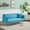 Light Blue, variant on 71" Convertible Loveseat Sofa Bed, American Retro Velvet Couch with 3 Adjustable Positions, Space-Saving Foldable Sofa for Living Room Bedroom Office, Blue