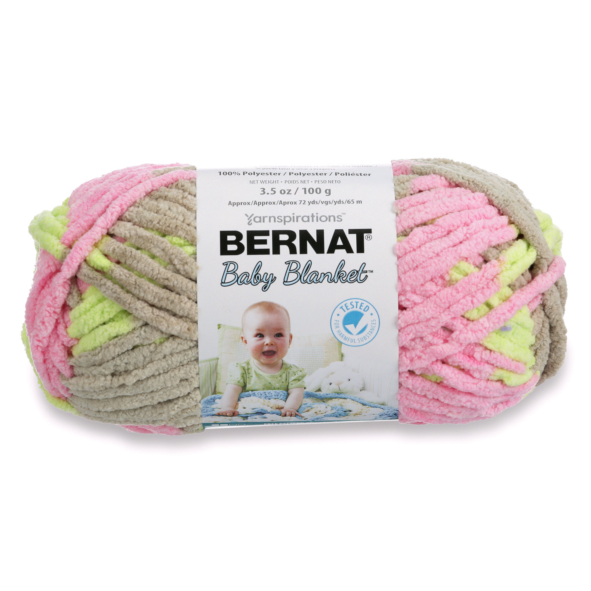 Bernat Baby Blanket Yarn, (100g/3.5oz), Little Girl Dove, 3 Pack