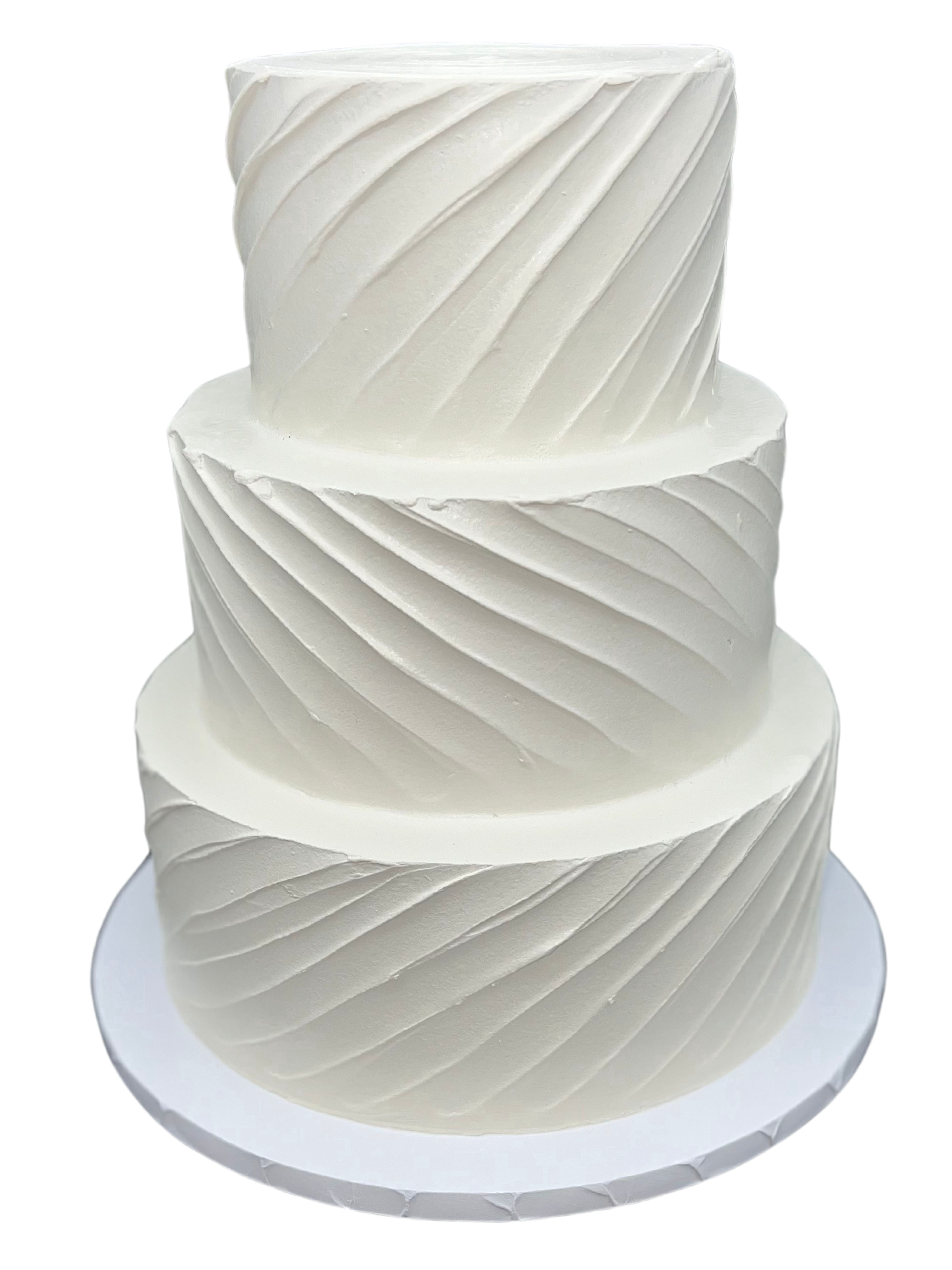 Made-to-Order 2 Tier Faux Display Cake, 8” Tall Ivory Wedding Cake