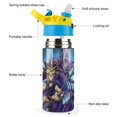 thumbnail image 3 of Yu-Gi-Oh Kids Water Bottle with Silicone Straw And Spill-Proof Lid, 16.9oz Stainless Steel Double-Wall Vacuum Insulated Water Bottles for Boys Girls, 3 of 8