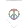 thumbnail image 1 of Rainbow Peace Sign Rhinestone Bandana White Large, 1 of 1