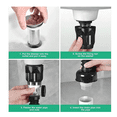 thumbnail image 3 of juego de desagüe para lavabo de fregado con pulsador  Malubero NEGRO, 3 of 5