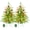 Green, variant on 2PCS 30Inch Pre-lit Christmas Trees for Porch Front Door Artificial Norfolk Pine Lighted 100 LED Light Up Pre-Decorated Christmas Porch Decoration 8 Modes Timer (Pot Not Included)