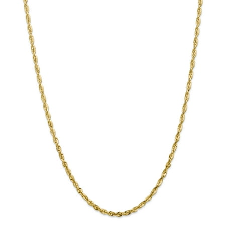 14kt Yellow Gold 4mm Link Rope Chain Necklace 24 Inch Pendant Charm Handmade Fine Jewelry Ideal Gifts For Women Gift Set From Heart