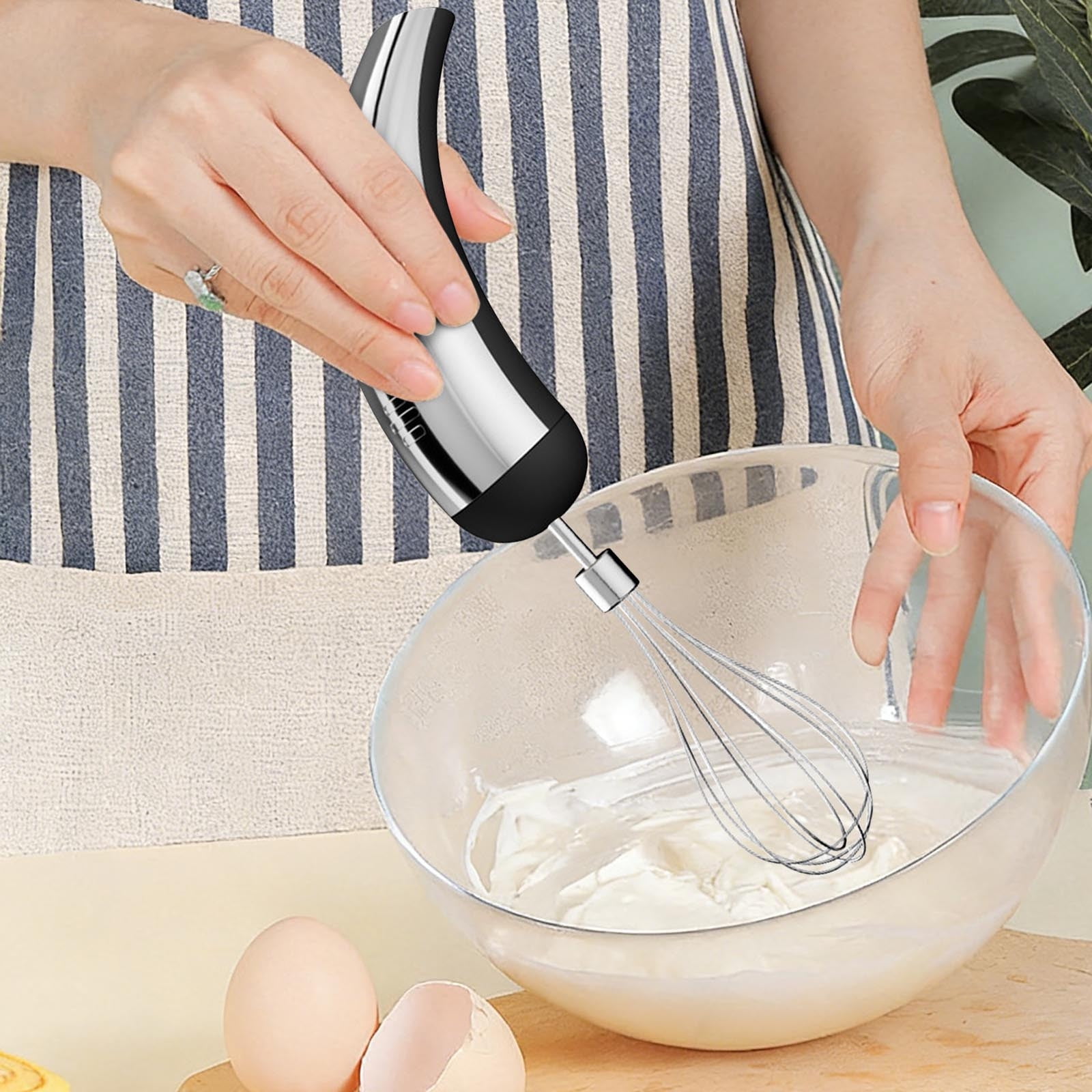 Specollect 4 Pcs Wireless Hand Mixer, Rechargeable Portable Egg Beater for Baking, for Cake Cream Eggs Batter Kitchen Cooking