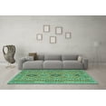 thumbnail image 3 of Ahgly Company Indoor Square Oriental Turquoise Blue Traditional Area Rugs, 8' Square, 3 of 4