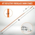 thumbnail image 4 of Anley 20 Pack 48" Reflective Driveway Markers, Snow Stakes Safety Markers Orange 0.25" Dia., 4 of 7