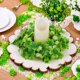 thumbnail image 5 of Uuiauoio Artificial Shamrock Candle Wreaths for Pillar Candles Center Green Easter Rings Wreaths for Table St. Patrick's Day Clover Candle Holder for Wedding Tabletop Kitchen Spring, 5 of 7
