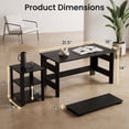 thumbnail image 4 of Portable Coffee Table with Foldable Legs, Modern Wood Center Table for Small Space, Living Room,Black, 4 of 8