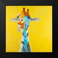 thumbnail image 2 of Atelier B Art Studio 20x20 Black Modern Framed Museum Art Print Titled - Fun Giraffe, 2 of 5