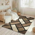 thumbnail image 7 of Modern 5D Shaggy Abstract Geometric Rug for Living Room Bedroom Design 6419 (5x7 (5'2"x7'5"),Beige), 7 of 7