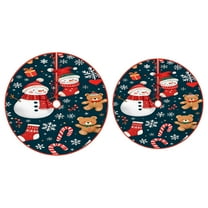 Christmas Tree Skirt, 47inch Christmas Tree Skirt Collar,Christmas Tree Decorations, Rustic Farmhouse Decor Xmas Holiday Home Party Decorations