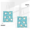 thumbnail image 3 of DouZhe Reusable Grocery Bags, Kawaii Cute Cats Cartoon Animals Lightweight Polyester Canvas Cloth Tote Bag for Travle Gym Shopping School, 15" x 16", 3 of 7