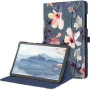 Fintie Case for Samsung Galaxy Tab A9+ / A9 Plus 11 inch 2023 Model (SM-X210/X216/X218), Multi-Angle Viewing Smart Stand Back Cover with Pocket Auto Wake/Sleep, Blooming Hibiscus