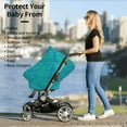 thumbnail image 5 of Haiem Blue Green Glitter Baby Nursing Cover & Nursing Poncho - Multi Use Cover for Baby Car Seat Canopy, Stroller Cover, 360°Full Privacy Breastfeeding Coverage, 5 of 9