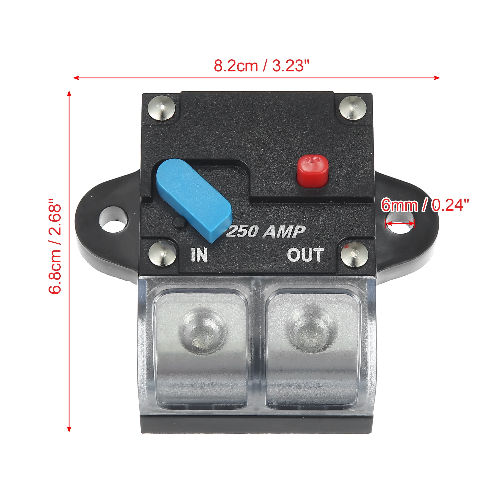 Car Fuse Holders Inverter Circuit Breaker Inline Protector 250 Amp for Car Audio