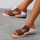 thumbnail image 5 of Sandalias de boca de pez de fondo grueso para mujer Sandalias de cuero floral de metal Wmkox8yii  ytu5841, 5 of 7