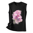 thumbnail image 5 of Débardeurs pour Femmes Col Rond Coupe Ample Basique Imprimé Blouse Décontractée Été Sans Manches Tunique d'Entraînement, 5 of 5