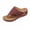 Wine, variant on XUNKUSGA Slippers for Women Casual Summer Arch Support Flip Flops for Women Classic Non-Slip Leather Beach Slides Sft Comfortable Dressy Sandals Women,Black