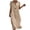 Khaki, variant on SAWOBUUN Women Linen Midi Dress Short Sleeve V Neck Loose Casual Tunic Dresses Summer Beach Vacation Daily Dress