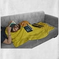 thumbnail image 5 of Nerd Soft Flannel Fleece Blanket, Man Wears a Cape Superhero Holding a Laptop Futuristic Geeky Design, Cozy Plush for Indoor and Outdoor Use, 50" x 60", Earth Yellow and Multicolor, by Ambesonne, 5 of 5