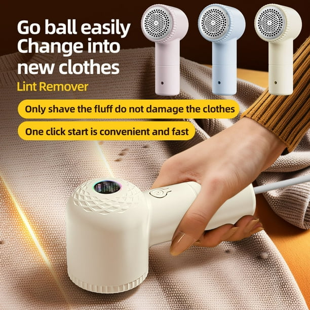 Afeitadora de Telas Recargable con Pantalla Led - Eliminador de Pelusas y Bolitas de 6 Cuchillas para Ropa, Mantas y Sofás