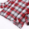 thumbnail image 6 of XIAONU Women's Flannelette Wool Checked Pajama Sets Long Sleeves and Long Pants Homewear Relaxed Comfort Cozy Sleepwear, 6 of 9