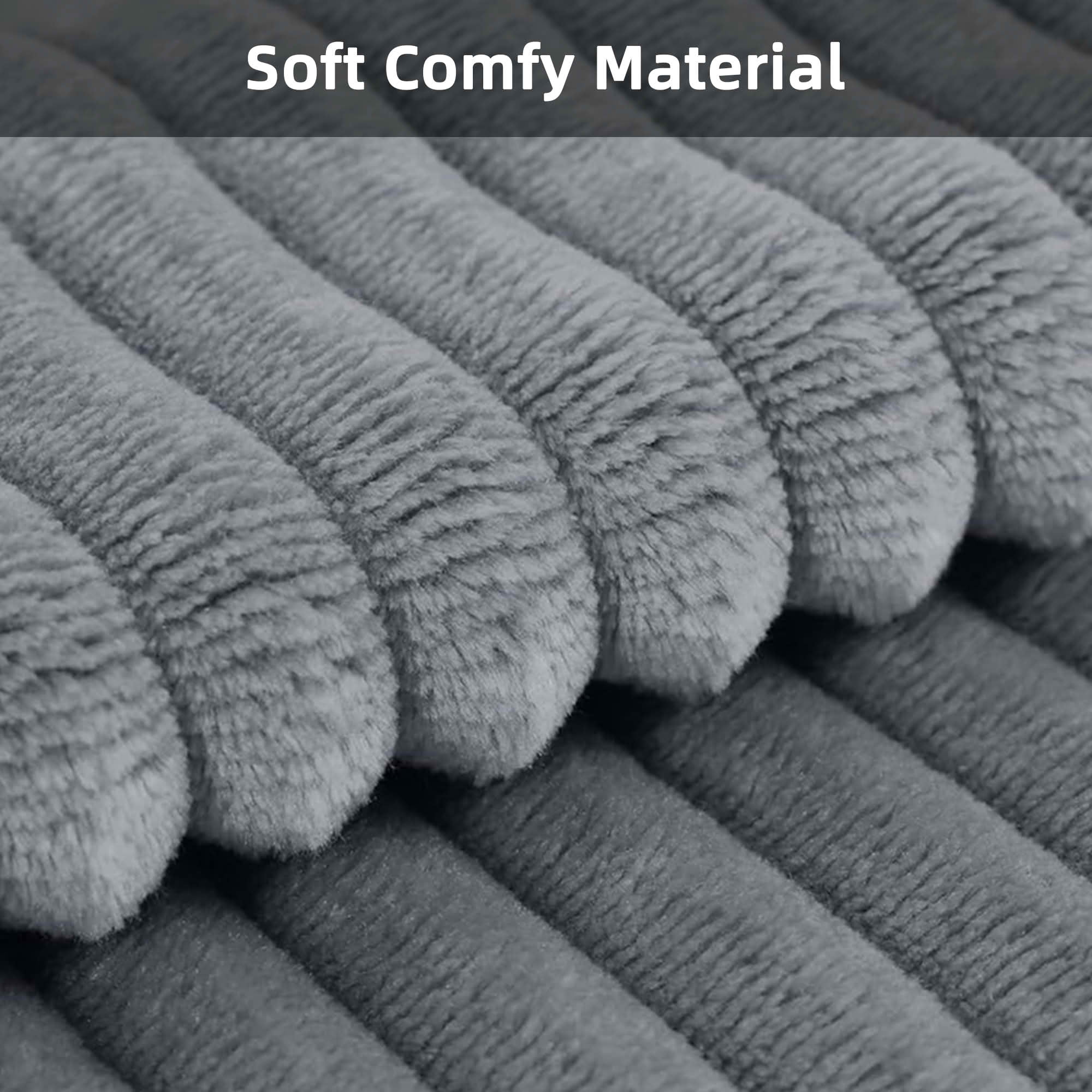 MAYEERTY 95" Wide-Wale Corduroy Compression Sofa Bed, Convertible Sleeper Couch for Living Room Guest Room，Gray