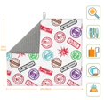 thumbnail image 2 of Dish Drying Mat, hilarious Postmark Pattern Highly Absorbent Drying Matt Kitchen Counter, Dish Mat Drying Pad Dishes Drainer Mats for Kitchen Counter or Sink, 16 x 18 inch, 2 of 6
