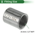 thumbnail image 2 of Conector de acoplamiento de tubería hembra BSPT de acero inoxidable 304 de 1/2" 1 Pc, 2 of 7