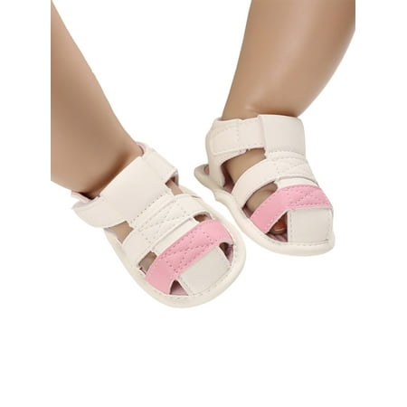 

Pudcoco Baby Boys Girls Summer Sandals Magic Paste Soft Sole Anti-Slip Walker Shoes