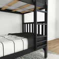 thumbnail image 5 of Max & Lily Bunk Bed, Scandinavian Solid Wood Twin over Twin Bunk Beds for Kids, Black, 5 of 11