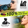 thumbnail image 3 of 32oz 40oz 64oz Water Bottle - with Straw & Auto Spout , Carrier Bag & Paracord Handle, Stainless Steel Water Bottles 32 OZ Thermal Flask for  Work Travel, Cold-48Hrs Hot-24Hrs, 3 of 6