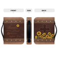 thumbnail image 4 of HELLHERO Sunflower PU Leather Bible Cover, Large Capacity Zipper Bible Carrier with Handle, for Church Prayer and Daily Study, 4 of 12