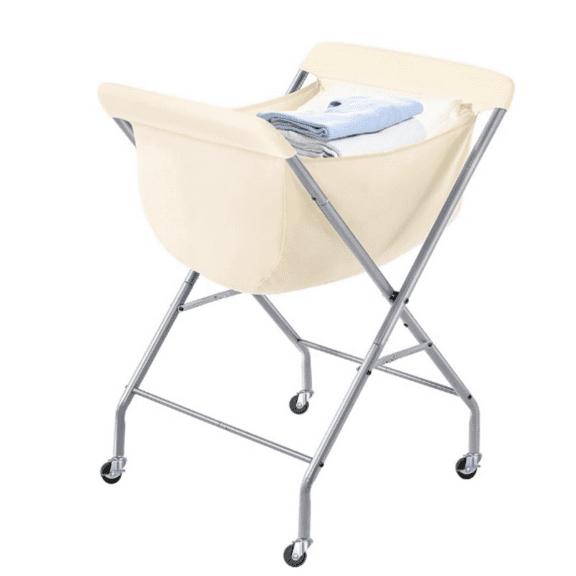Laundry Cart with Wheels, 33”H Easy Rolling Laundry Hamper with Removable Liner Bag,  Metal Frame Clothes Basket with 4 Casters and 2 Brakes