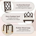 thumbnail image 6 of Costway Set of 2 Dining Chairs Wood Kitchen Side Chair with Inclined Backrest Cherry Brown, 6 of 8