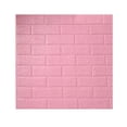 thumbnail image 2 of Papel tapiz 3D Etiqueta de pared de ladrillo Espuma TV Calcomanía de fondo Autoadhesivo Peel adhesivo, 10 piezas, Rosa kenally HA002452-22, 2 of 6
